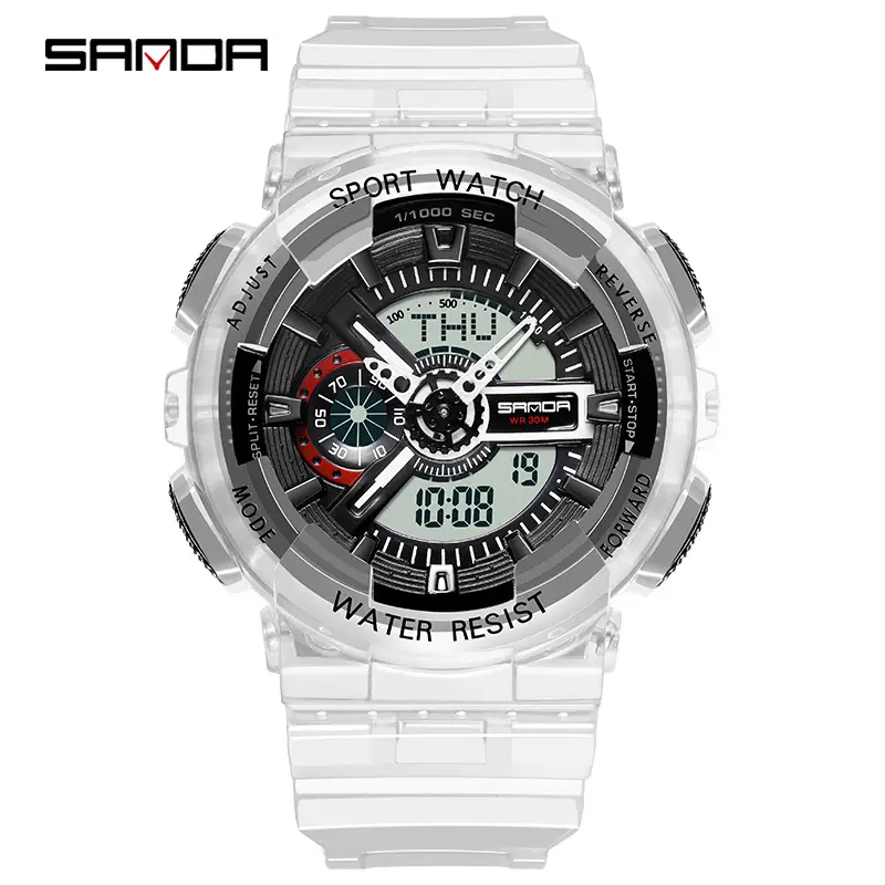 Sanda Multifunctional Sport Watch with Digital Display & Water Resistant