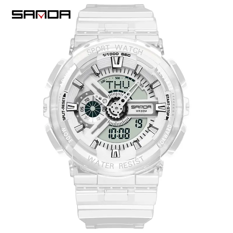 Sanda Multifunctional Sport Watch with Digital Display & Water Resistant