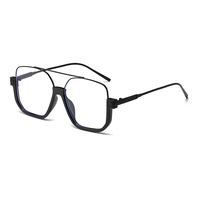 High-Grade Retro Black Double Beam Sunglasses for Men Women