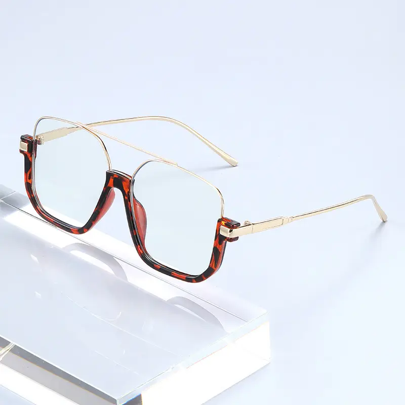 High-Grade Retro Black Double Beam Sunglasses for Men Women