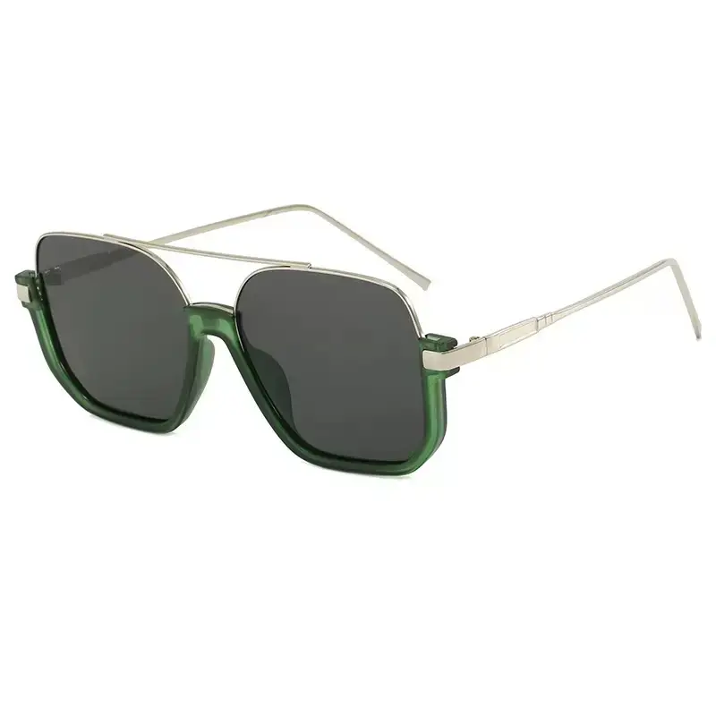 High-Grade Retro Black Double Beam Sunglasses for Men Women