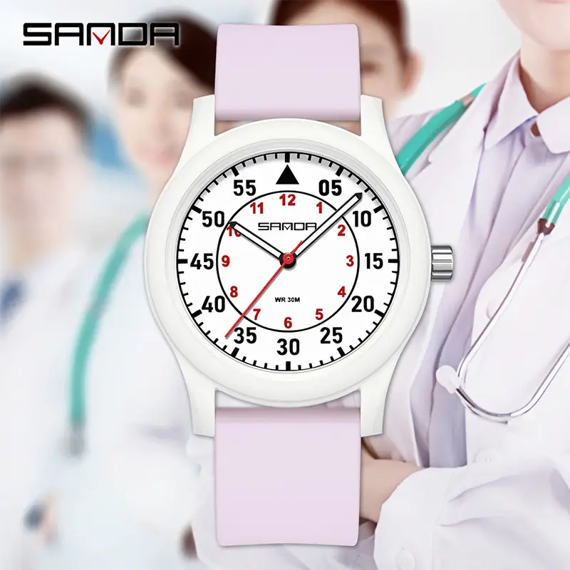 Sanda Black Waterproof Quartz Watch for Men Women - Image 9
