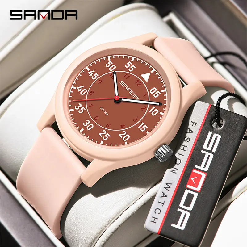 Sanda Black Waterproof Quartz Watch for Men Women - Image 11