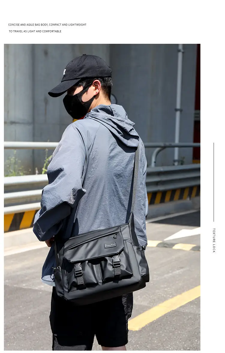 Large Capacity Grey Crossbody Backpack for Business & Travel — feature 30