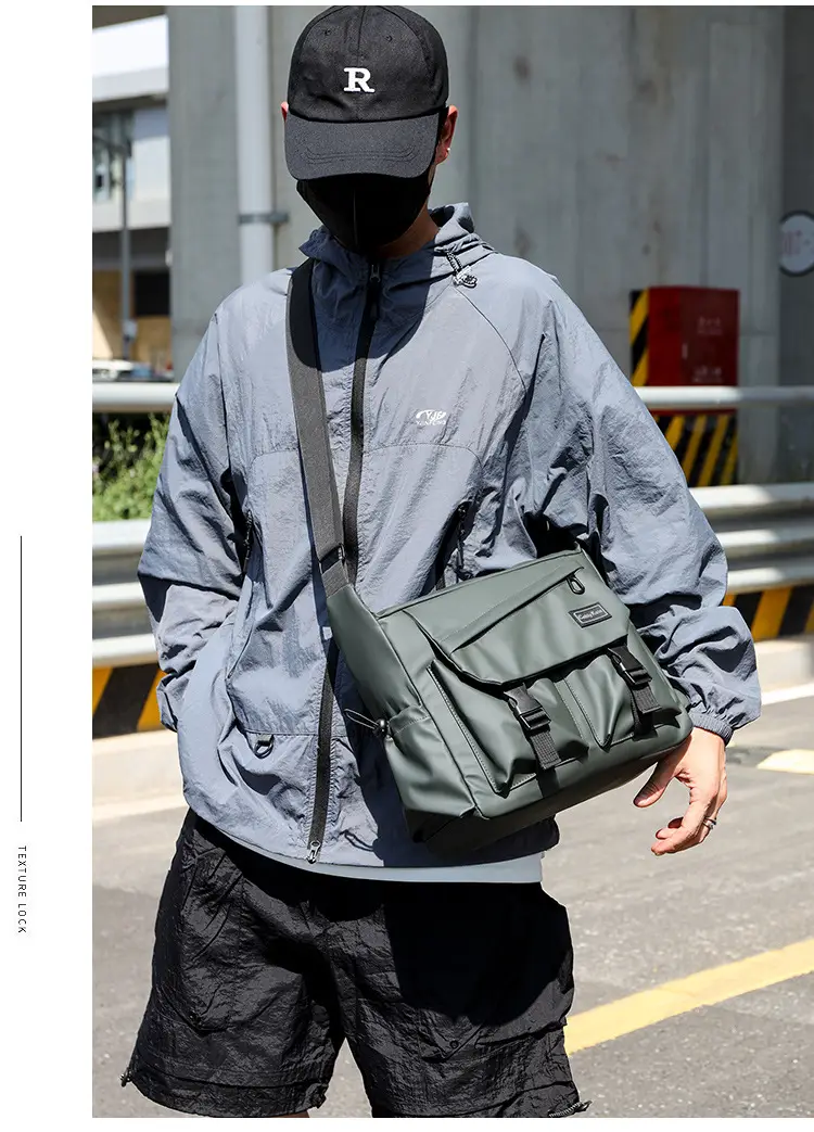 Large Capacity Grey Crossbody Backpack for Business & Travel — feature 33