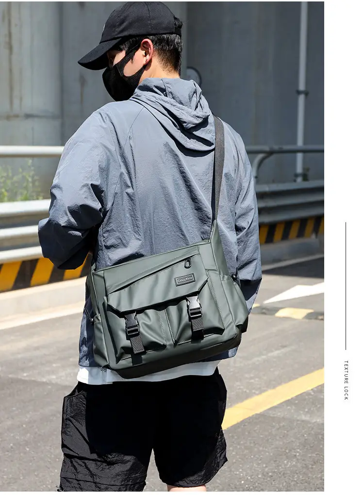 Large Capacity Grey Crossbody Backpack for Business & Travel — feature 34