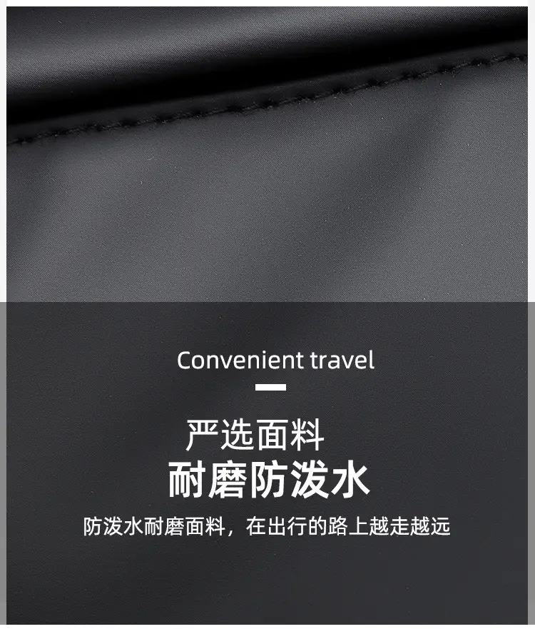 Large Capacity Grey Crossbody Backpack for Business & Travel — feature 6