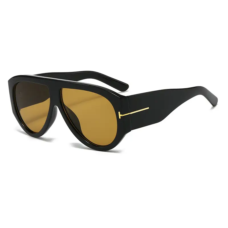 Large Frame Aviator Sunglasses Green Flame UV Resistant - Image 6