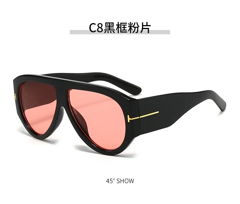 Large Frame Aviator Sunglasses Green Flame UV Resistant — feature 13