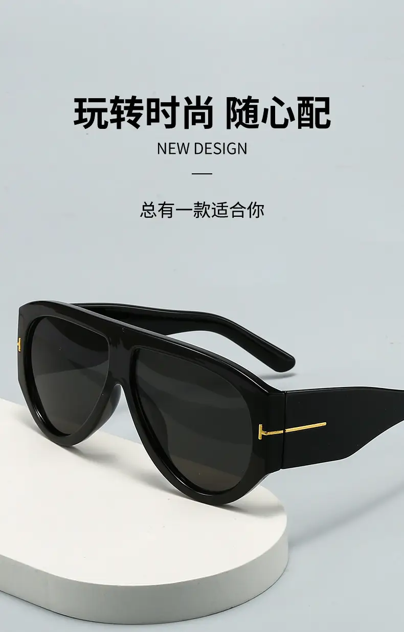 Large Frame Aviator Sunglasses Green Flame UV Resistant — feature 2