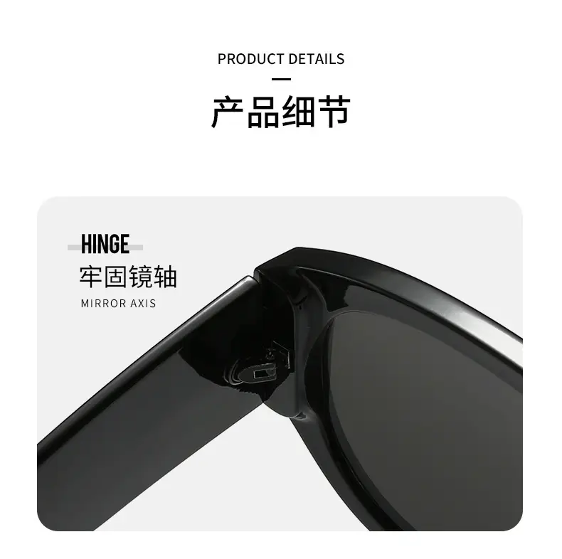 Large Frame Aviator Sunglasses Green Flame UV Resistant — feature 4
