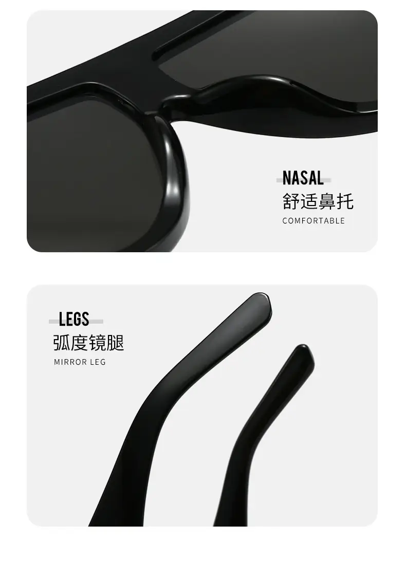 Large Frame Aviator Sunglasses Green Flame UV Resistant — feature 5