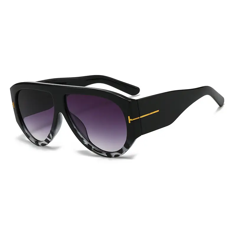Large Frame Aviator Sunglasses Green Flame UV Resistant - Image 4