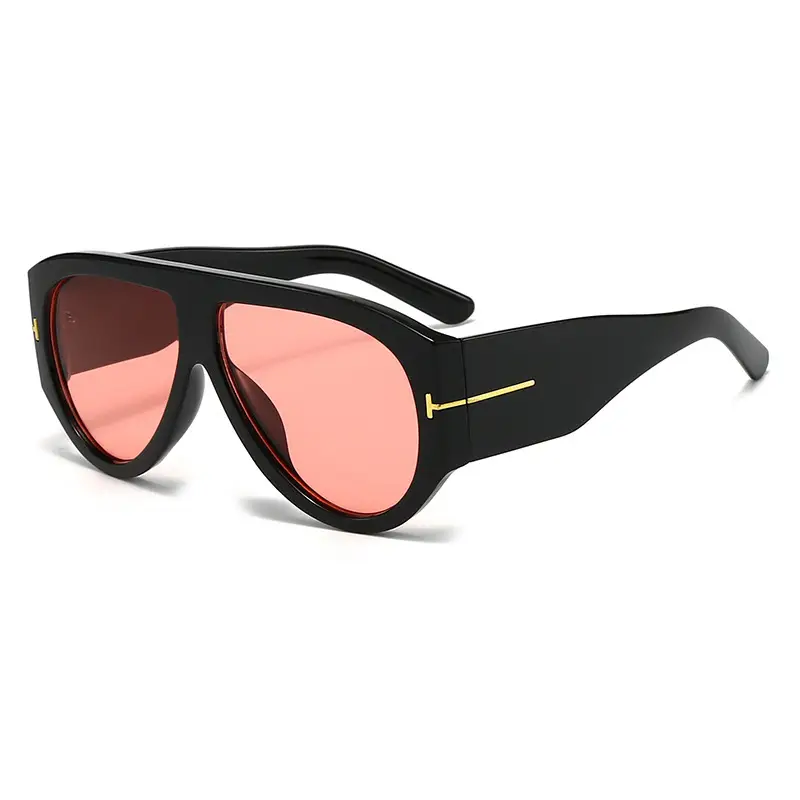 Large Frame Aviator Sunglasses Green Flame UV Resistant - Image 8