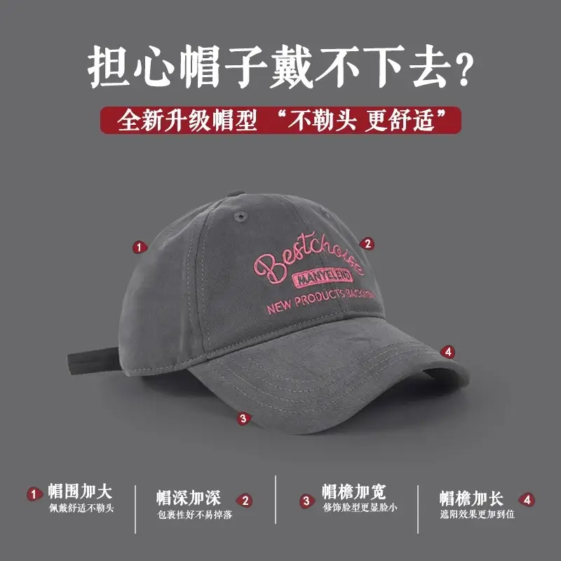 Women's 2023 New Summer Baseball Cap Face Small - Image 11