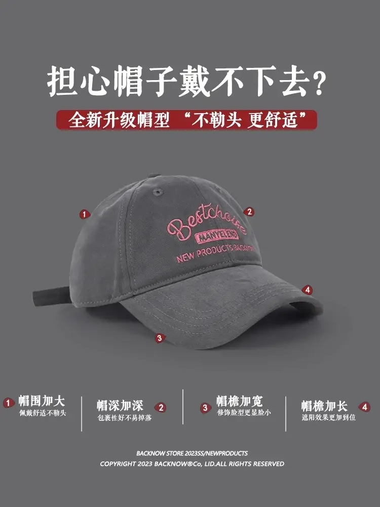 Women's 2023 New Summer Baseball Cap Face Small — feature 2