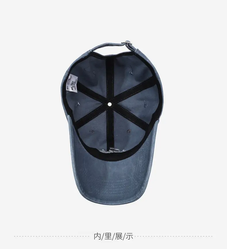 Men's Beige Korean Letter Denim Cap — feature 13