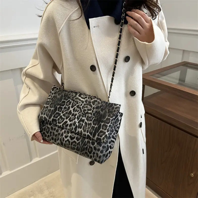 Leopard Print Chain Bag for Women 2024 New Fashion - Image 5