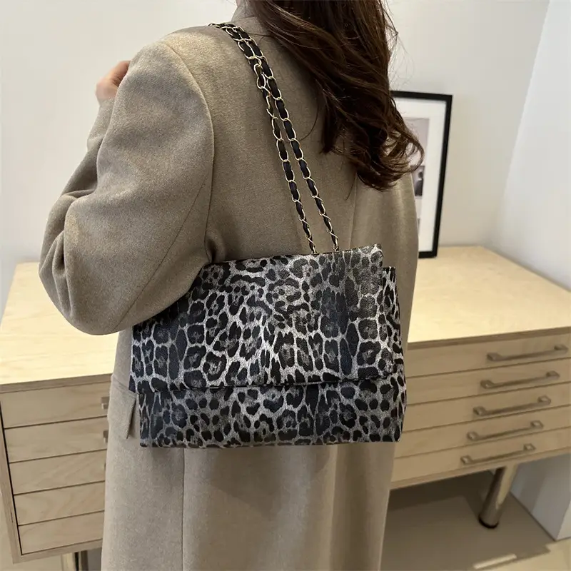 Leopard Print Chain Bag for Women 2024 New Fashion - Image 6