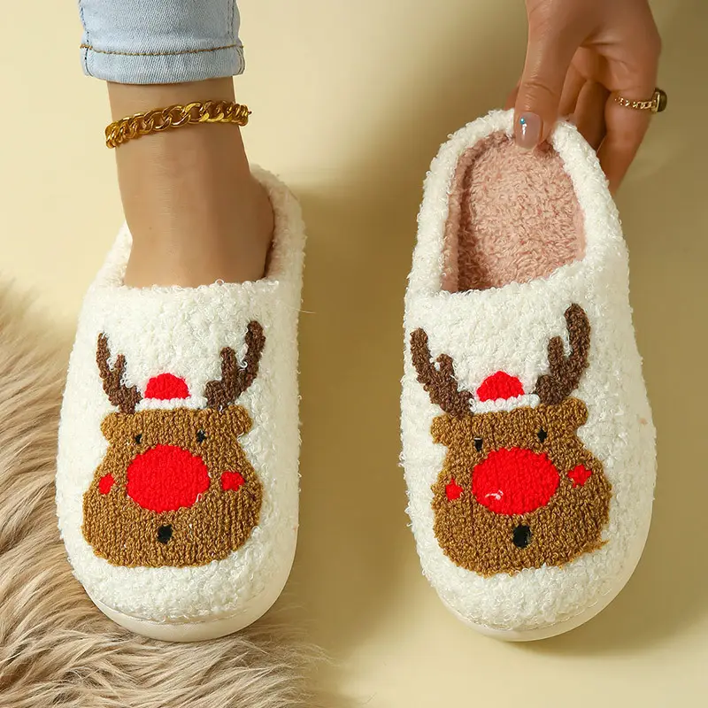 Cotton Strawberry Slippers for Women Winter Warm Indoor - Image 7