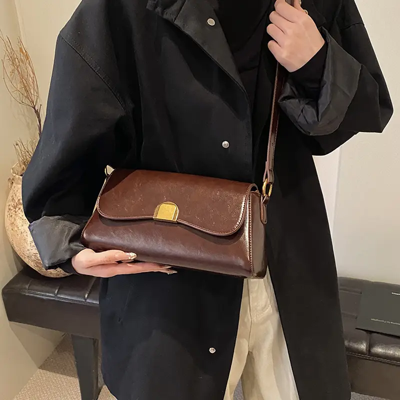 Women's Maillard Shoulder Bag Small Square Design - Image 5