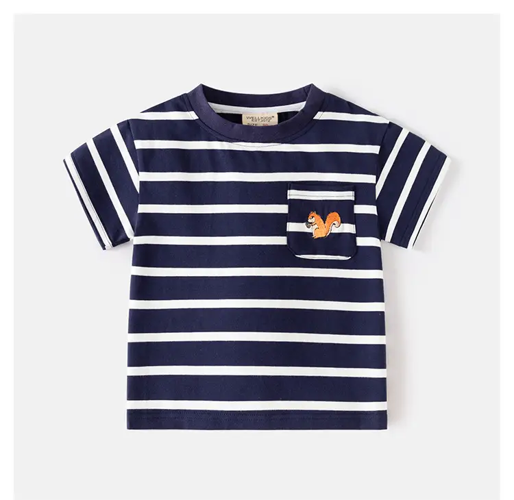 Boys Navy Striped Short Sleeve T-Shirt 2025 — feature 10