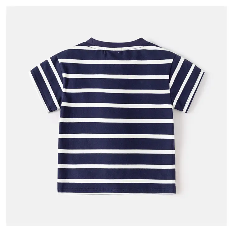Boys Navy Striped Short Sleeve T-Shirt 2025 — feature 11
