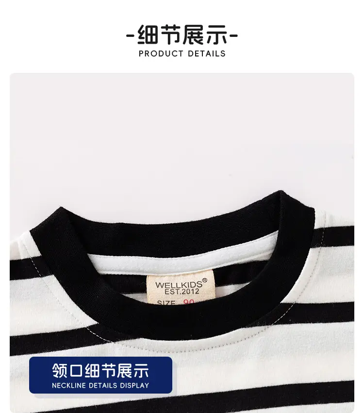 Boys Navy Striped Short Sleeve T-Shirt 2025 — feature 12
