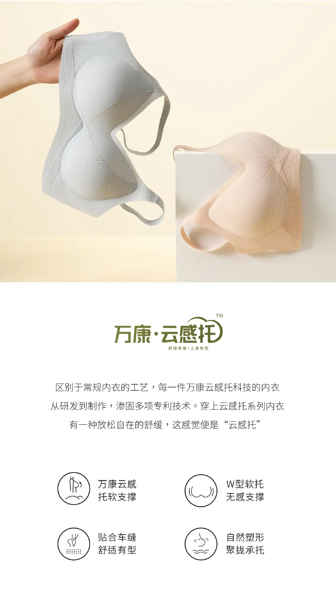 White Traceless Smart Tirato Women's Bra — feature 3