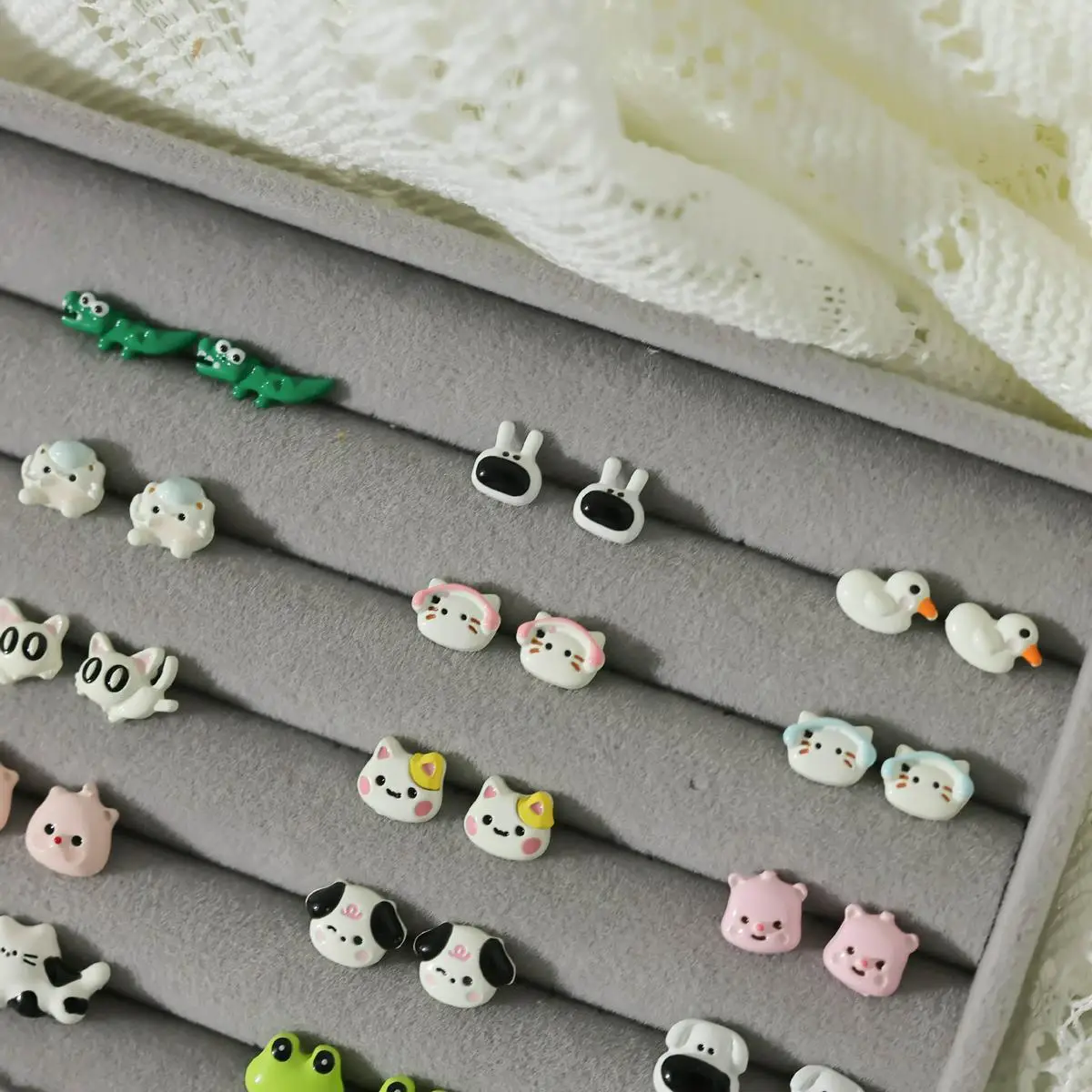 Small Animal Earrings Autumn Winter Cartoon Design Wholesale - Image 42