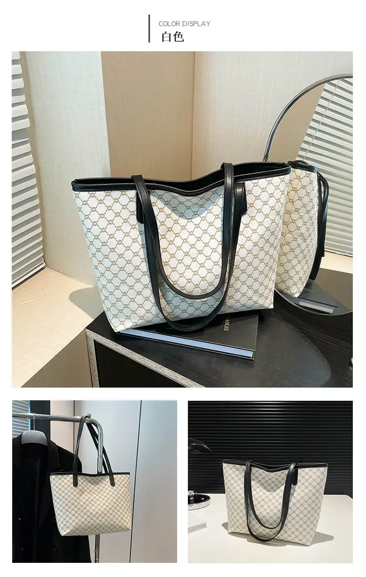 Women's 2024 Winter Tote Bag with Guitured Pattern — feature 20