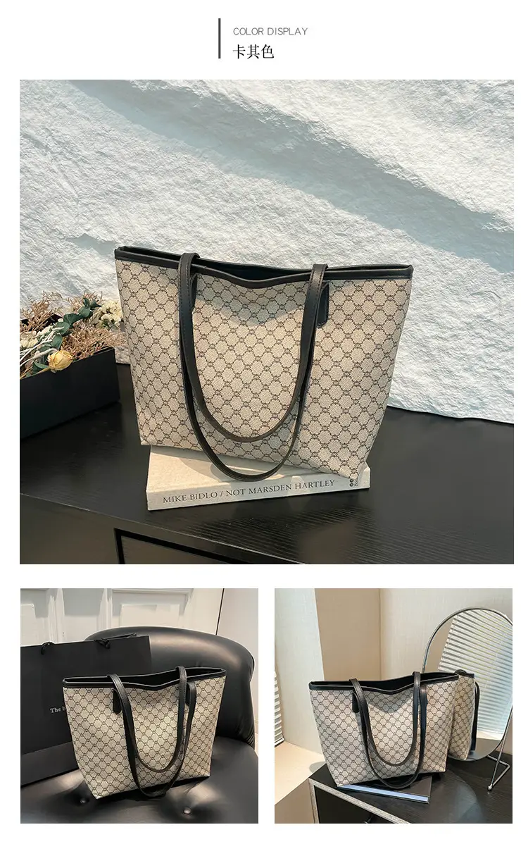 Women's 2024 Winter Tote Bag with Guitured Pattern — feature 21