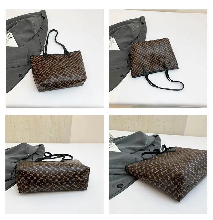 Women's 2024 Winter Tote Bag with Guitured Pattern — feature 8