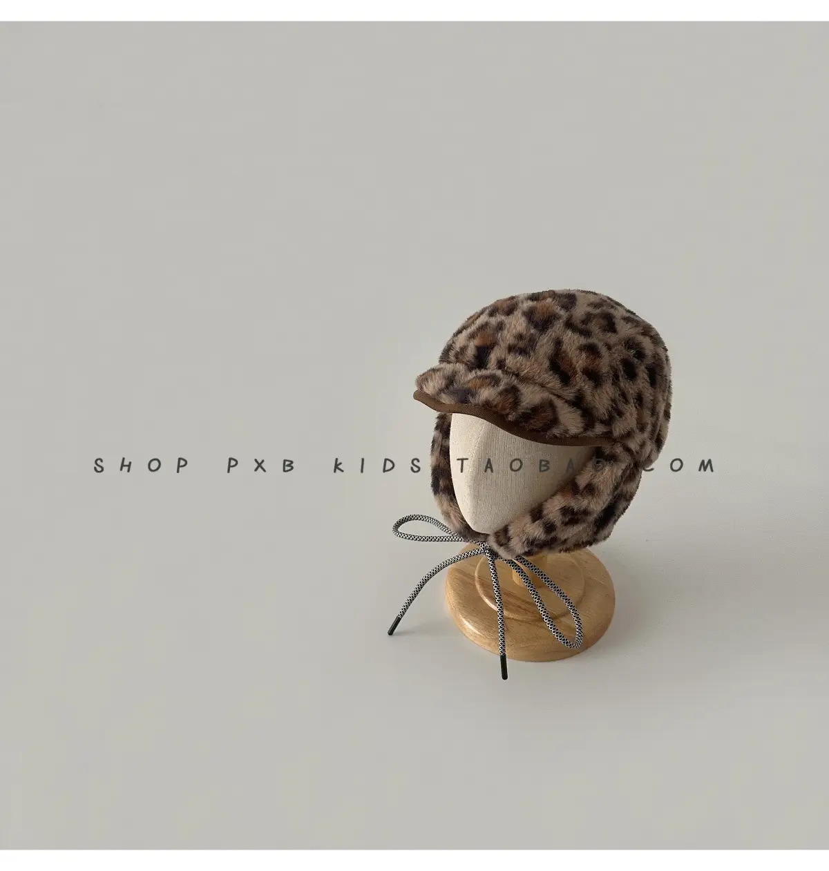 Leopard Print Winter Cap for Boys Girls Warm Plush — feature 21