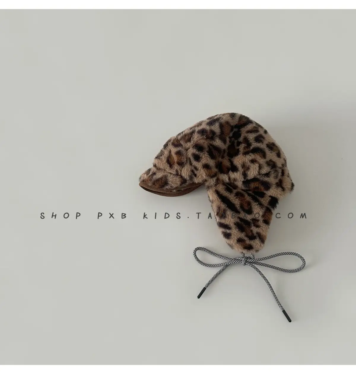 Leopard Print Winter Cap for Boys Girls Warm Plush — feature 23