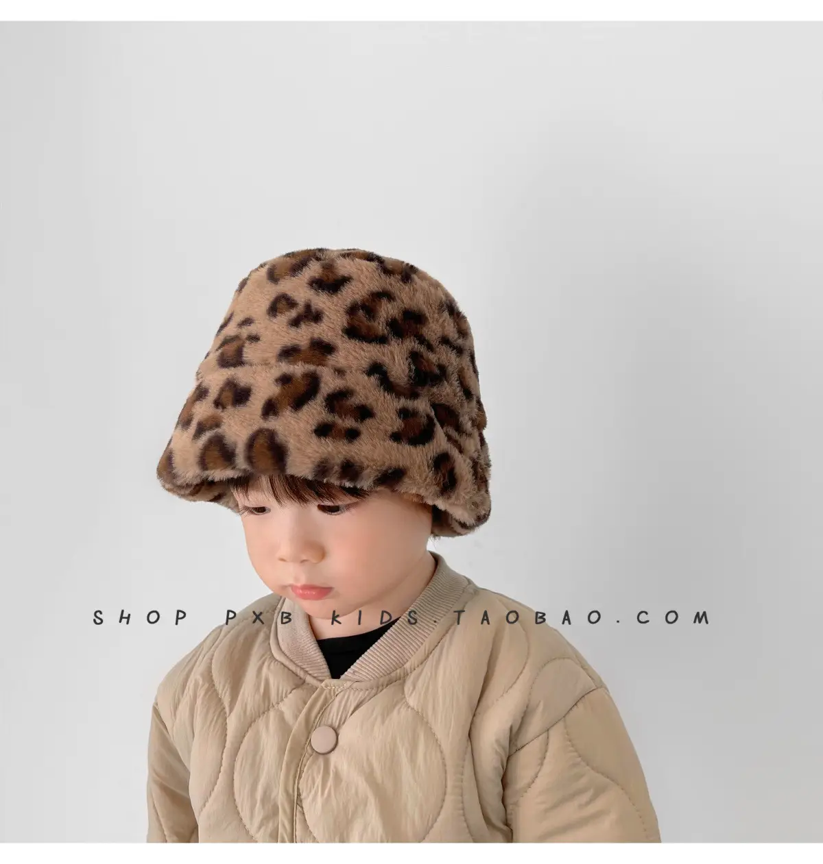 Leopard Print Winter Cap for Boys Girls Warm Plush — feature 25