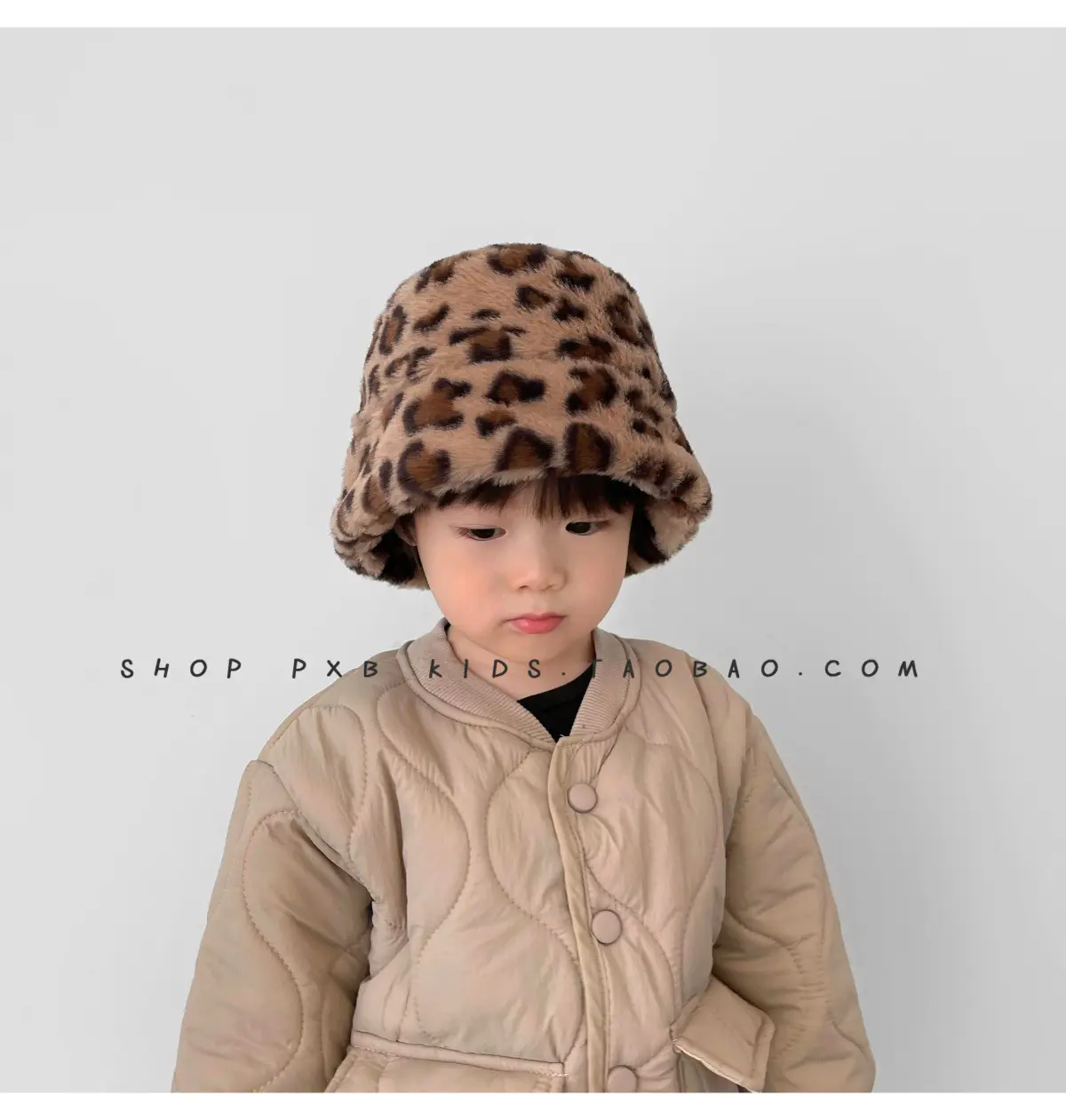 Leopard Print Winter Cap for Boys Girls Warm Plush — feature 26