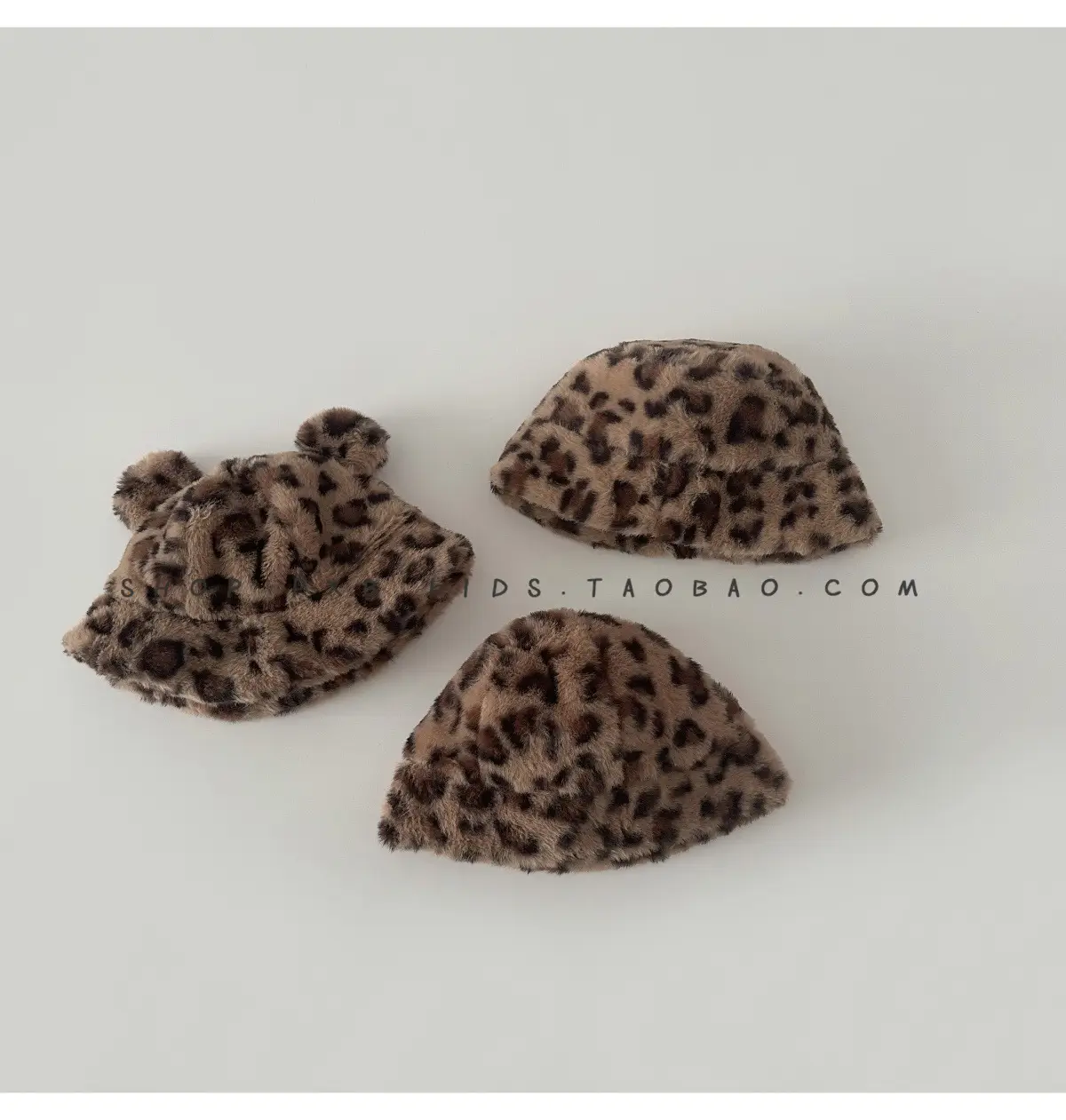 Leopard Print Winter Cap for Boys Girls Warm Plush — feature 3