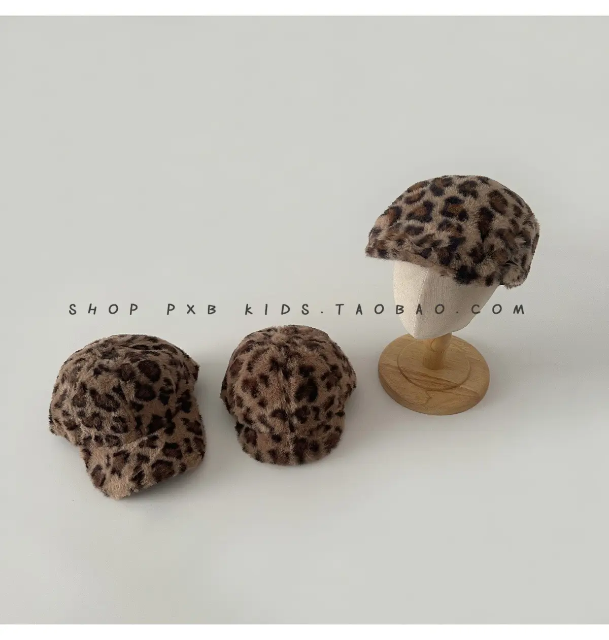 Leopard Print Winter Cap for Boys Girls Warm Plush — feature 4