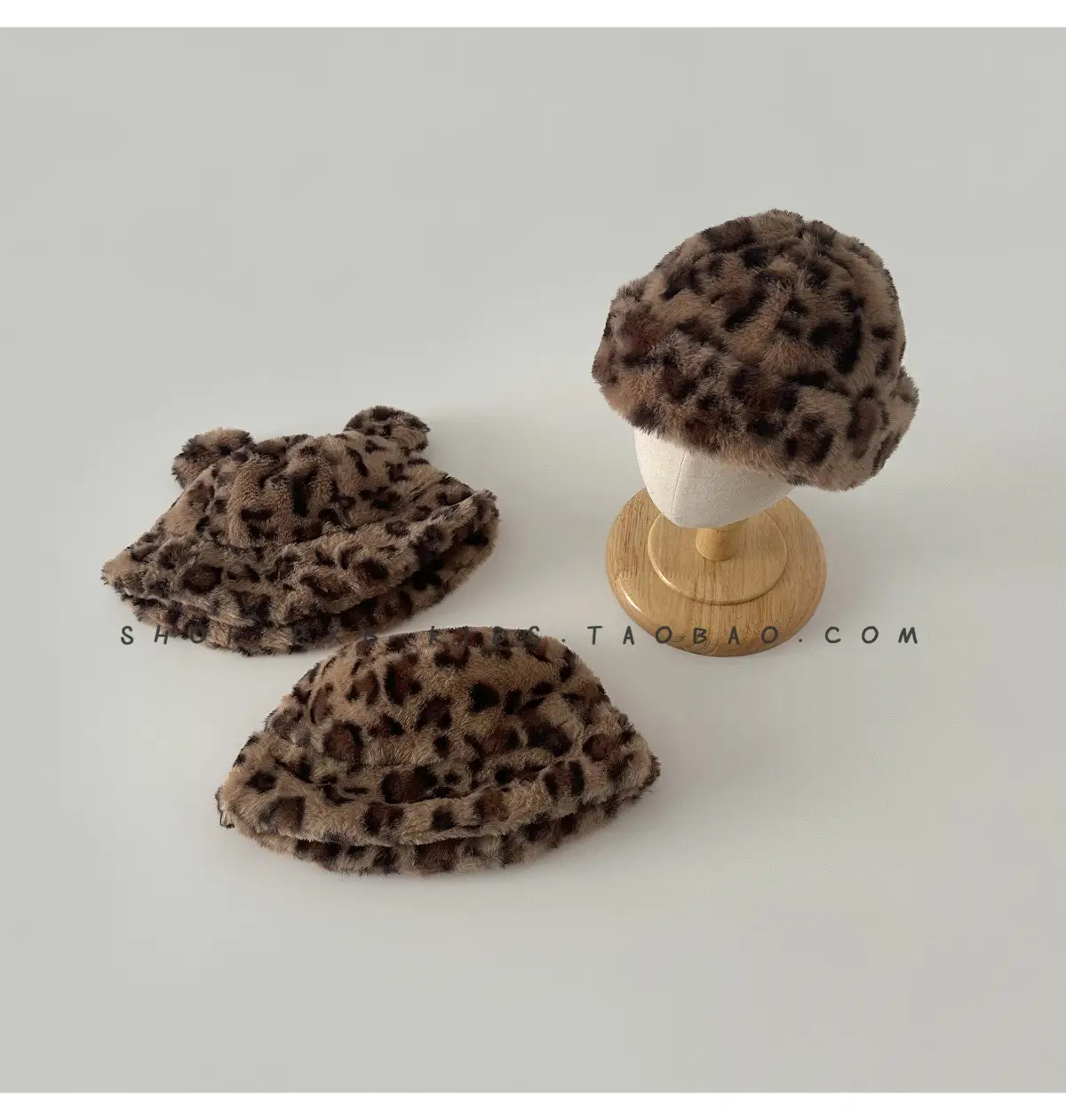 Leopard Print Winter Cap for Boys Girls Warm Plush — feature 7