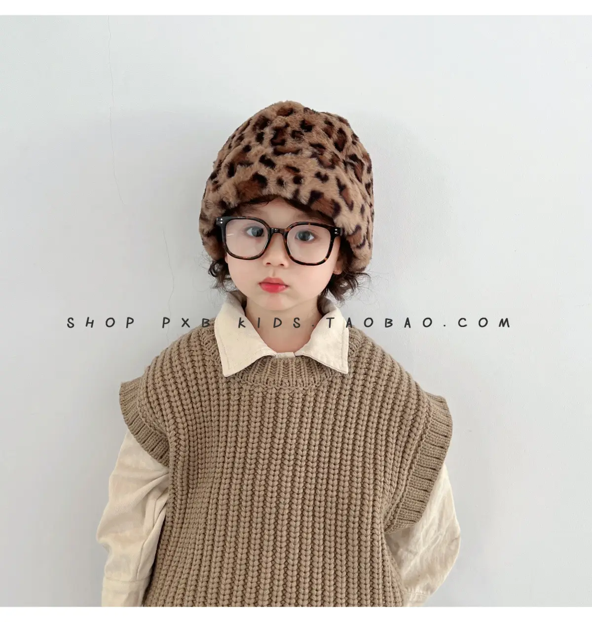 Leopard Print Winter Cap for Boys Girls Warm Plush — feature 8