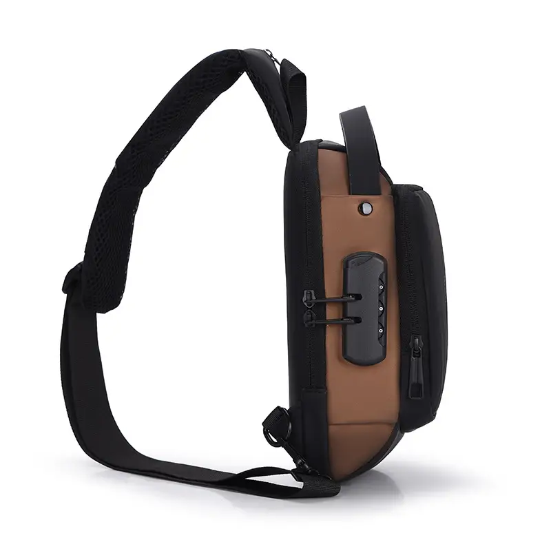 Men's Password Lock Anti-Theft Cycling Bag Black - Image 12