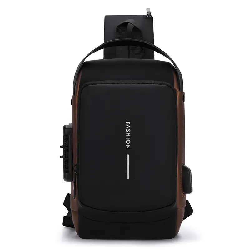 Men's Password Lock Anti-Theft Cycling Bag Black - Image 13