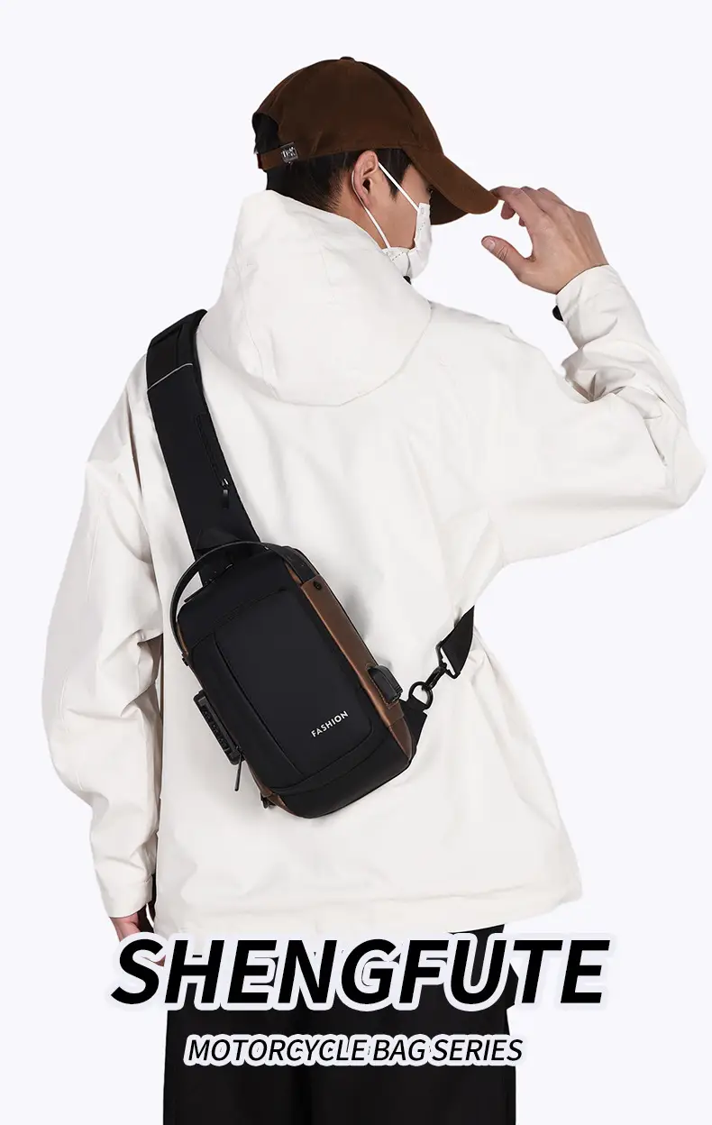Men's Password Lock Anti-Theft Cycling Bag Black — feature 16