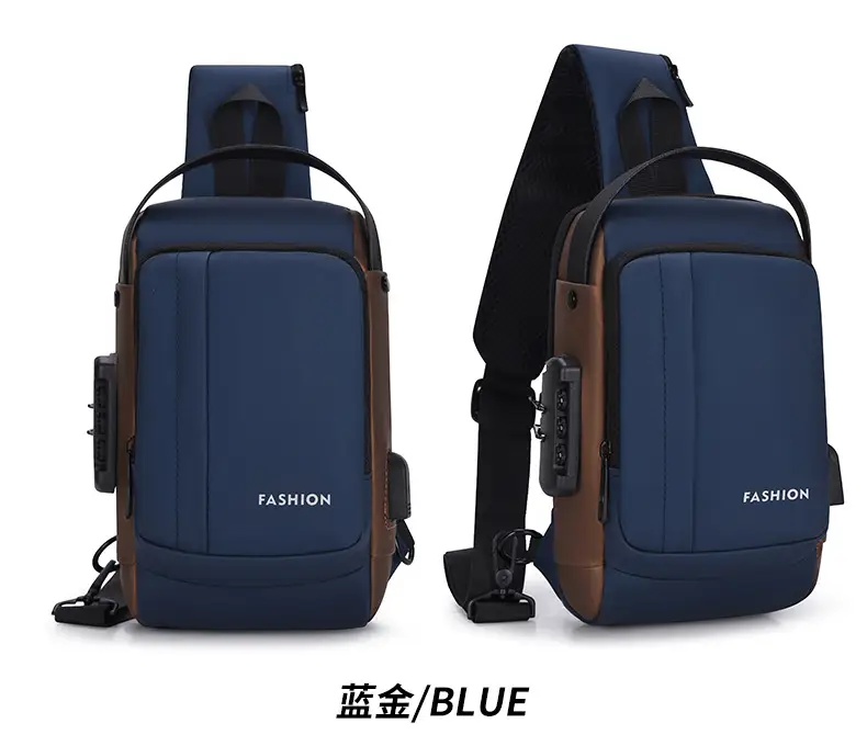 Men's Password Lock Anti-Theft Cycling Bag Black — feature 17