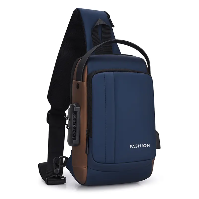 Men's Password Lock Anti-Theft Cycling Bag Black - Image 8