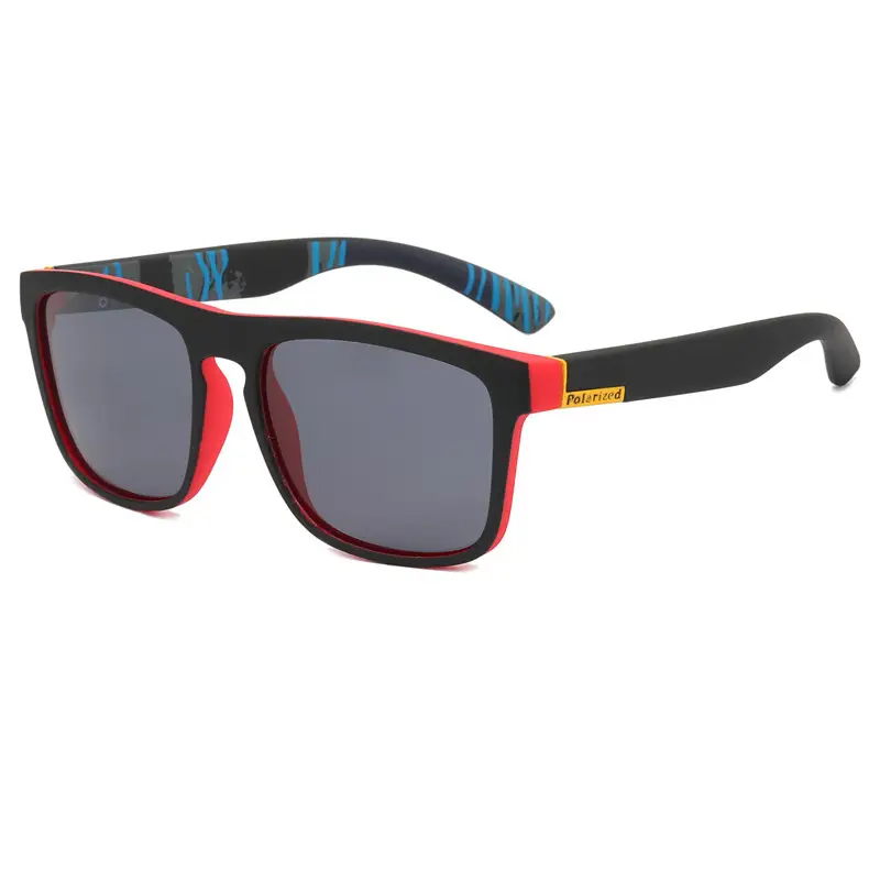 Men's Polarized Sunglasses Retro Sports Red Black