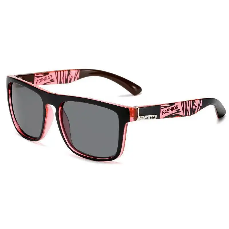 Men's Polarized Sunglasses Retro Sports Red Black