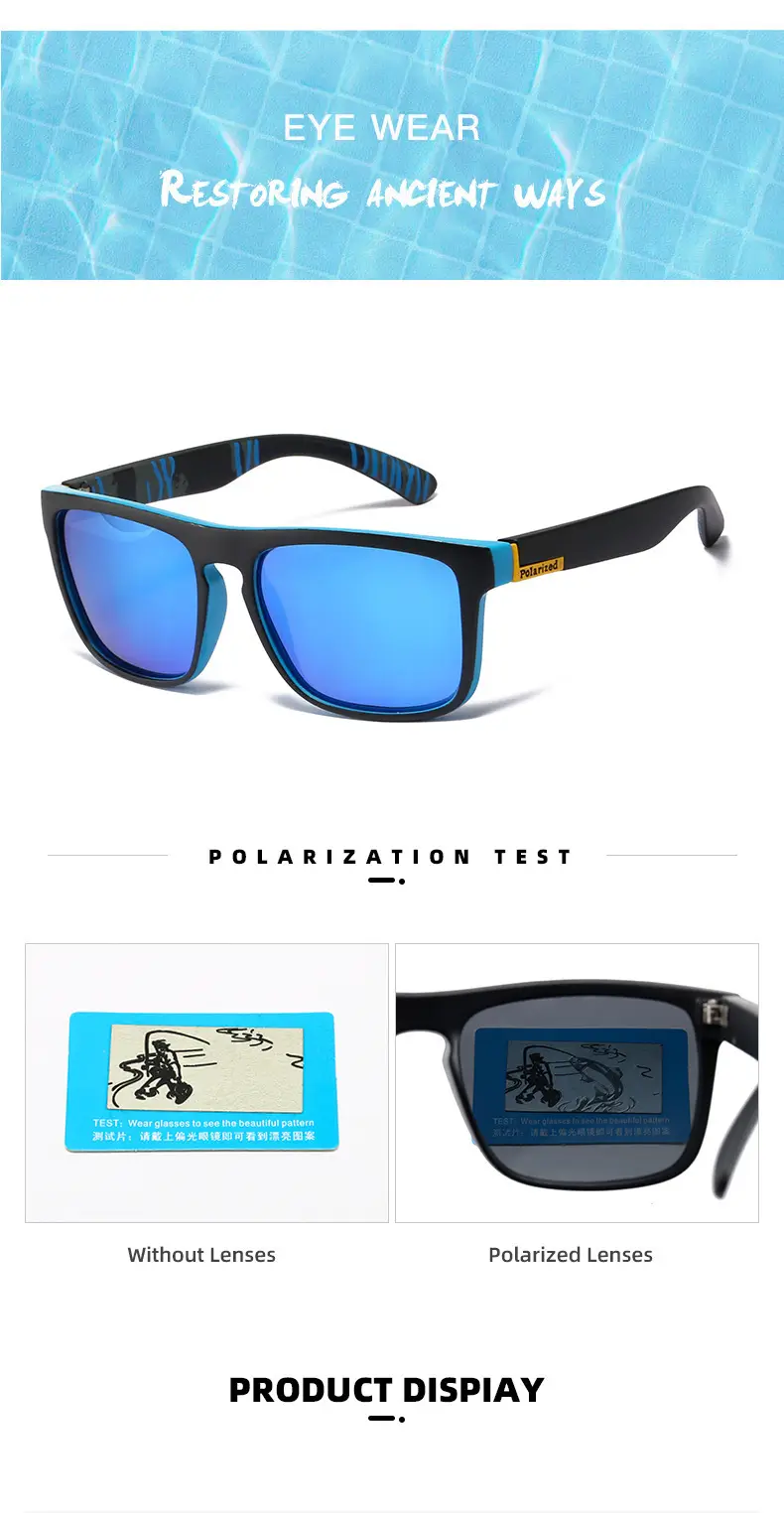 Men's Polarized Sunglasses Retro Sports Red Black — feature 10