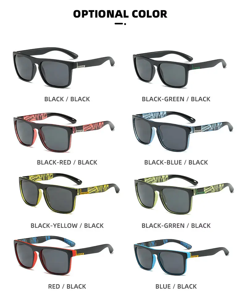 Men's Polarized Sunglasses Retro Sports Red Black — feature 12